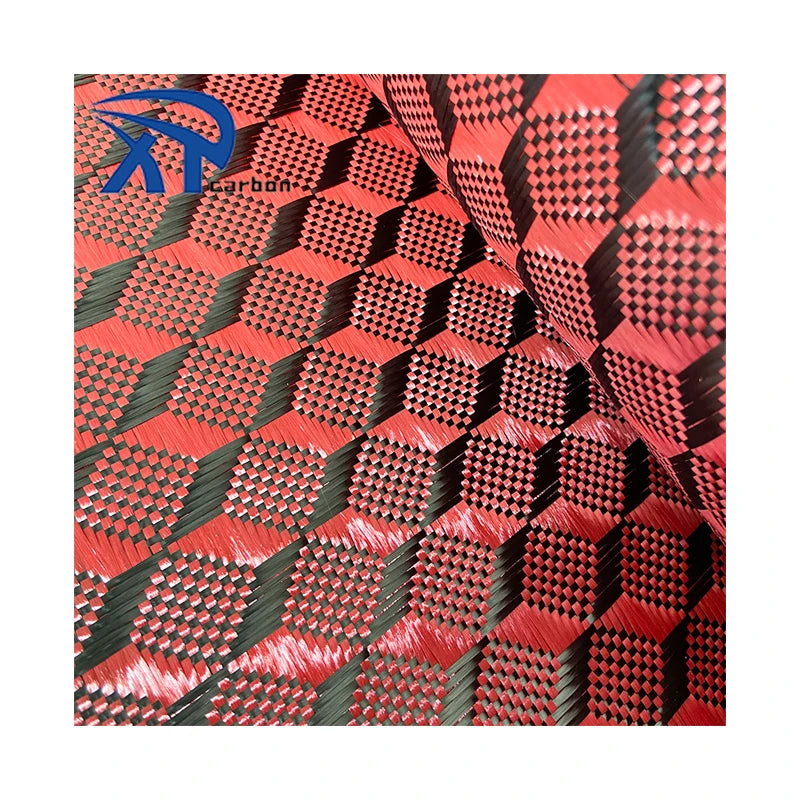 Top Quality Aramid Carbon Hybrid Jacquard Fabric 3d Square Carbon Fiber Fabric