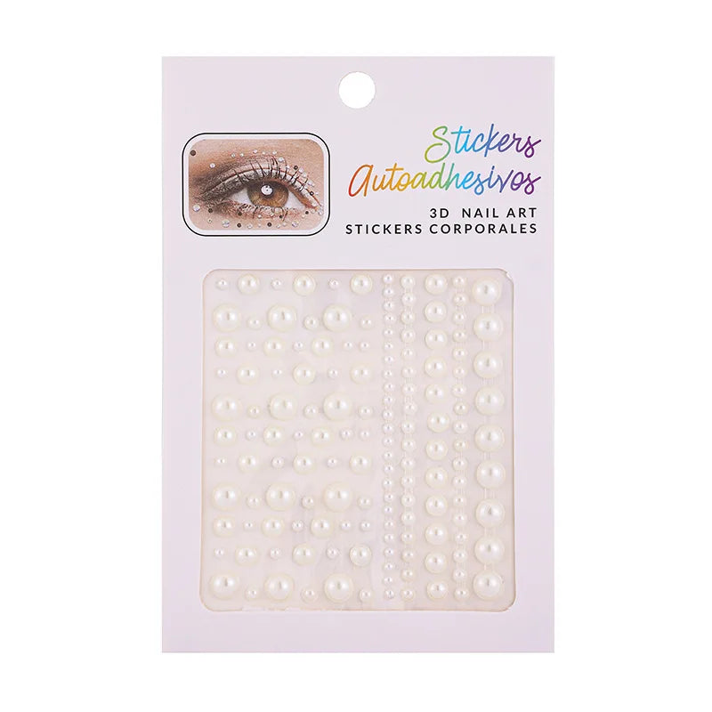 Music Festival Face Jewels Temporary Pearl Tattoo Sticker Stone and Acrylic for Party Makeup Accessories