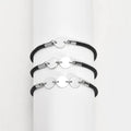 Fashion Personalized Jewelry Stainless Steel DIY Round Charm Dainty Adjustable Bracelet