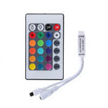 Mini RGB Controller PWM Constant Voltage Dimmer + 24-Key IR Remote 5-24V 5050 2835 LED Strip Lights Smart Home Control 144W Max