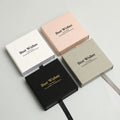 PUPPYSEW Custom logo 9.5*9.5cm Black Jewelry Box Transparent PE Film Display Packing Box  Bracelet Ring Earring Packing Box