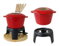 Wholesale Cheap Price Enameled Cheese Fondue Pot/cast Iron Fondue Set