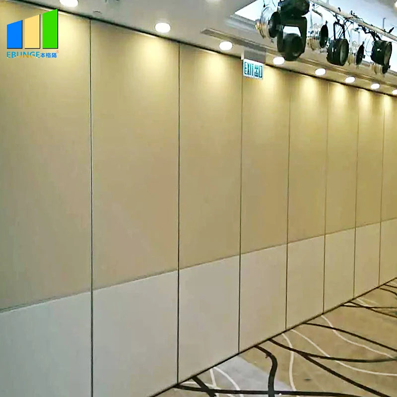 Gym Hall School Modern Modular Foldable Movable Acoustic Soundproof Wooden Sliding Door Room Dividers Home Office Dining Kitchen