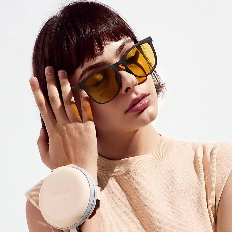 New Round Driving Retro Outdoor Glasses UV400 Light Sunglasses New Women Fashion Sunglasses Small Frame Folded Sunglasses