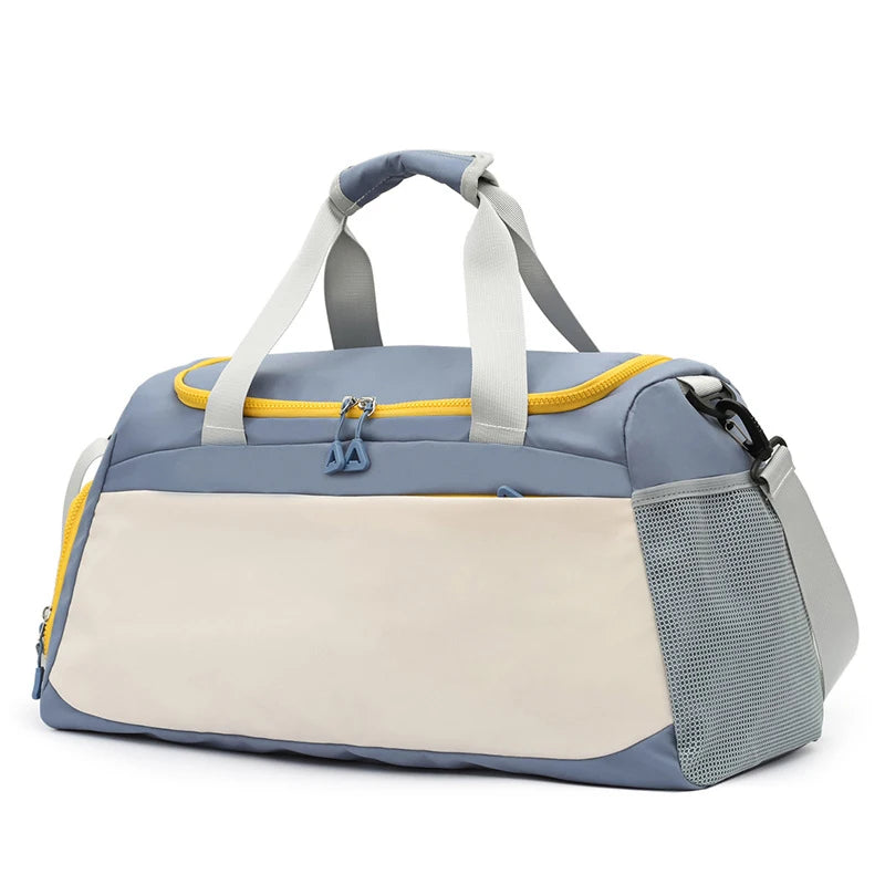 Hot Selling Durable Oxford Custom New Design Large Capacity Sport Yoga Travel Bag Portable Gym Bag with Shoes Compartment