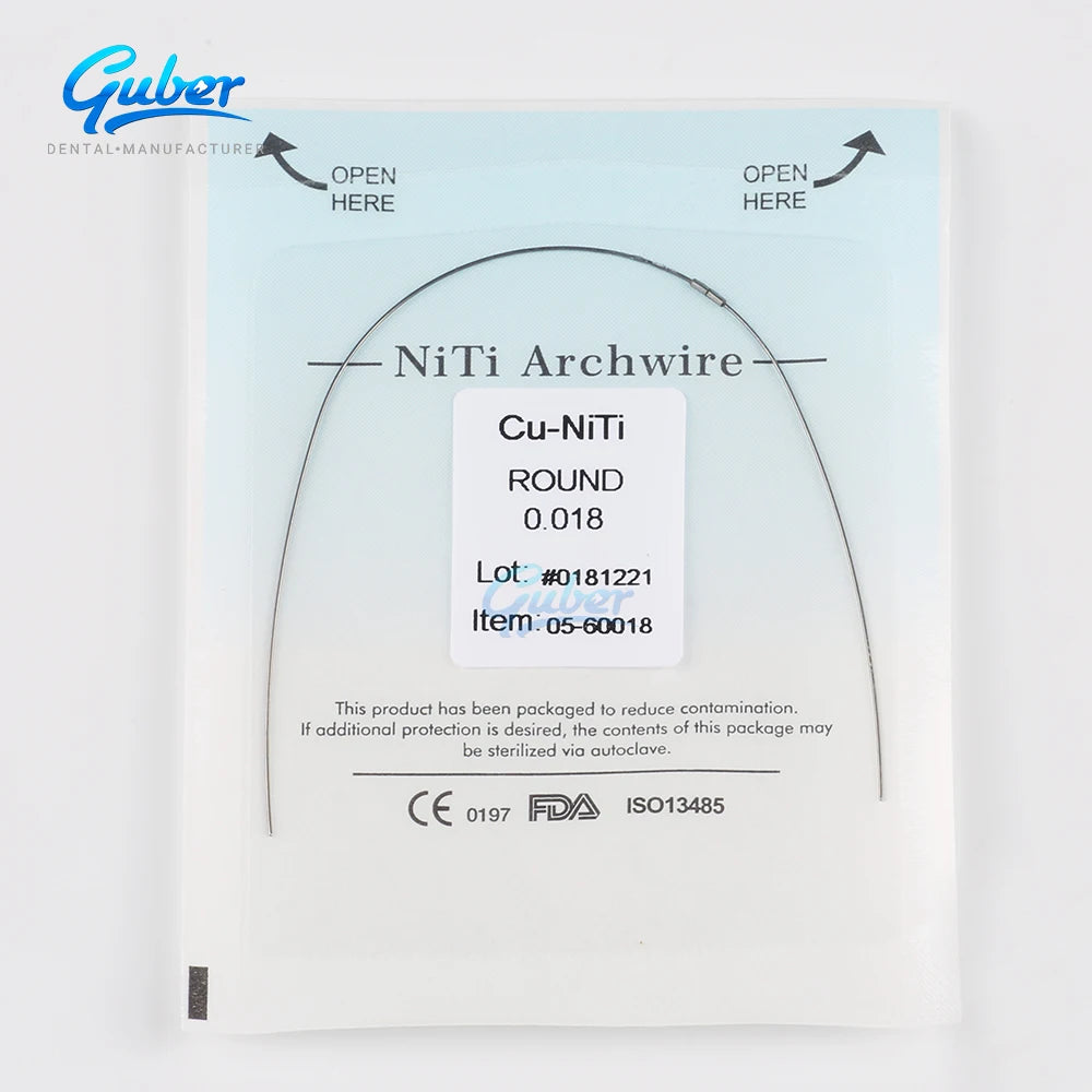 Special Dental Orthodontic Arch Wire Cu-NiTi Arch Wire Stop Tube Arch Wire