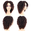 Dreadlock Wig Short Twist Wigs  Afro Curly Braided Faux Locs Crochet Hair Synthetic Wigs