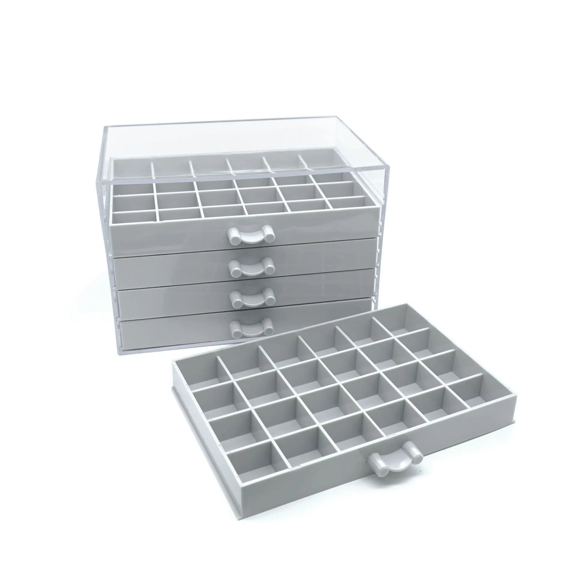 Acrylic Multi-Layer 120 Grid Drawer Transparent Desktop Diamond Display Box for Nail Accessories Storage Nail Supplies