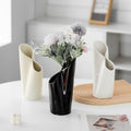 Hot Nordic Modern White Black for Home Decor Office Table Top Flower Vases Accessories Ceramic Vase
