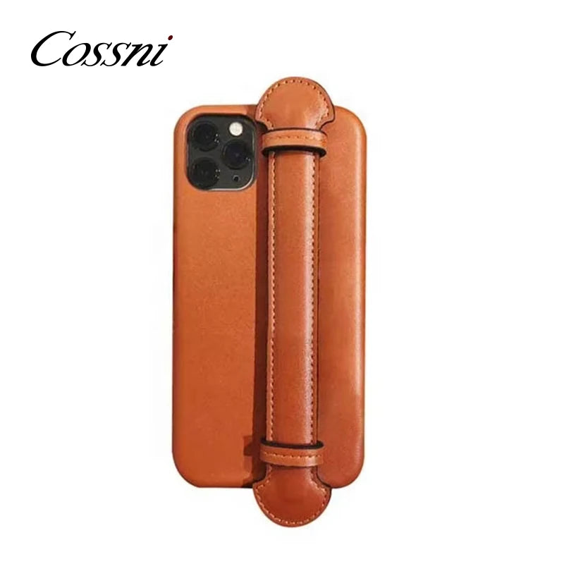 Wholesale Mobile Phone Cases Genuine Leather Cell Phone Accessory Leather Phone Pouch Case