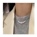 Wholesale 925 Sterling Silver Matte Brushed Ball Gradient Beaded Necklaces for Women Fine Jewelry