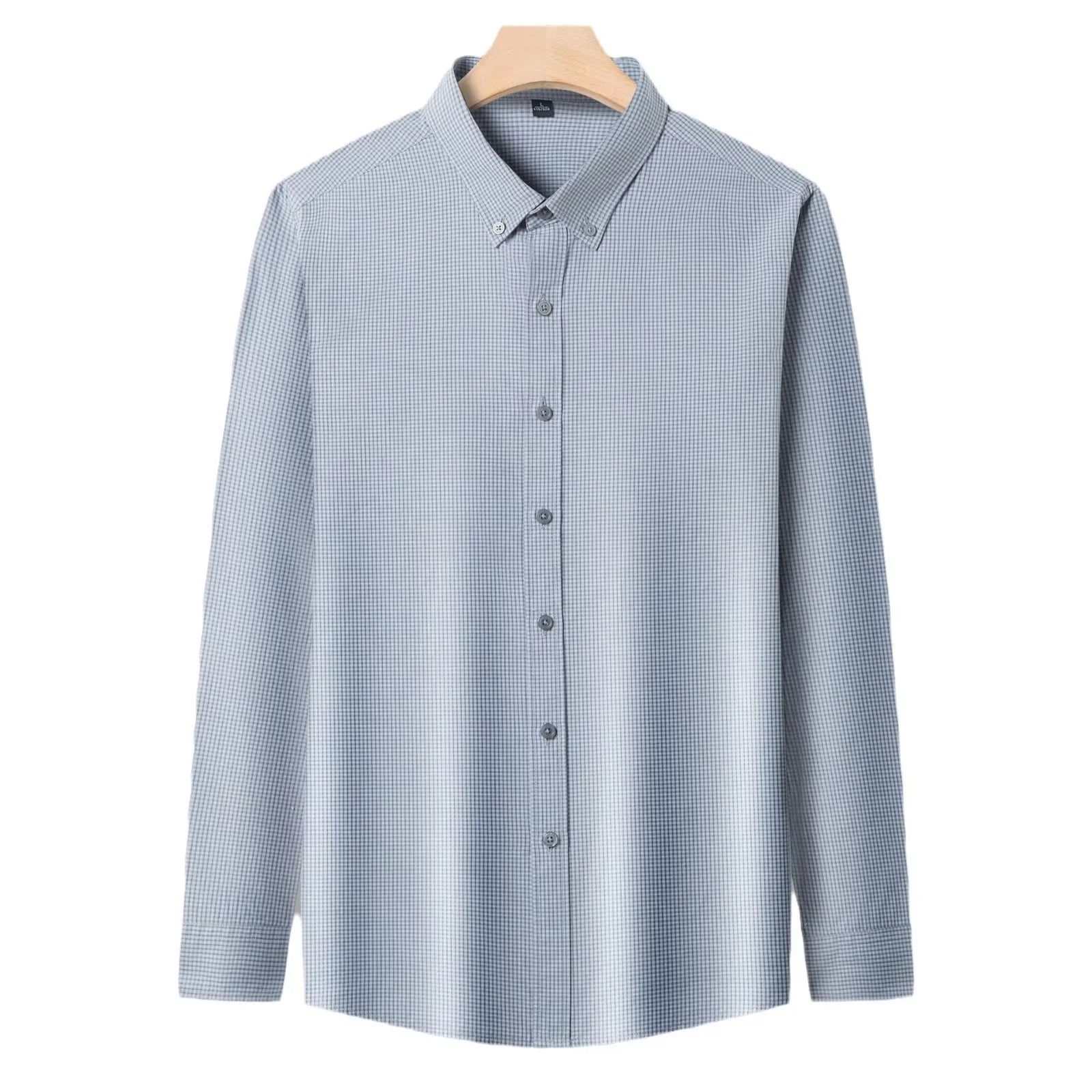 Men's High-End Summer 100% Cotton Shirt Casual Formal Short Sleeve Print Pattern Knitted Twill Weaving Anti-Pilling Adults