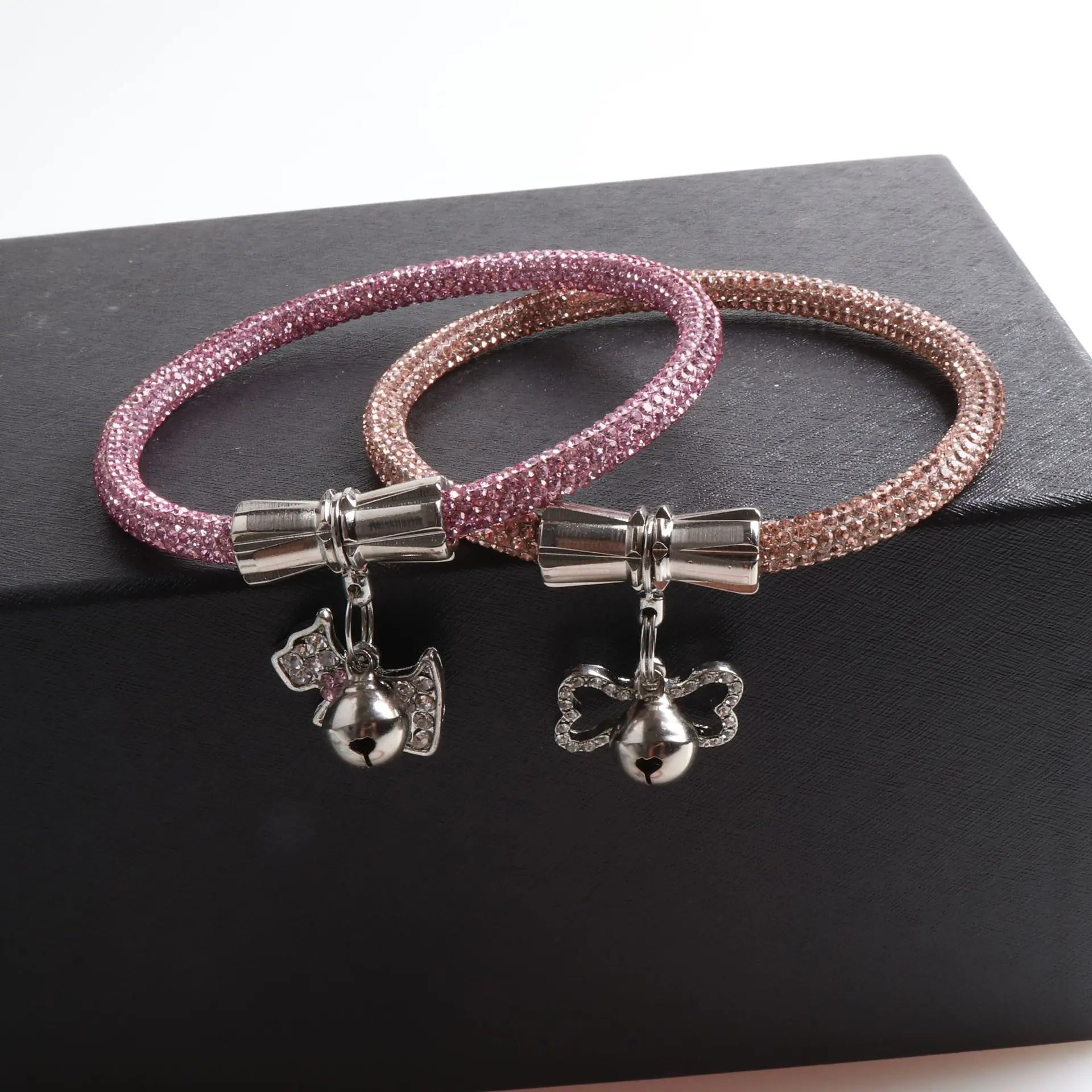 Wholesale Stocked Bling Shiny Rhinestonesfriendship Matching Bracelet Dog Collar