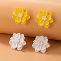Fashion Korean Flower Pearl Earrings for Jewelry Shop Wholesale N209086