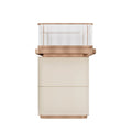 Tower Kiosk Custom Stainless Luxury Steel Rings Stand Tray Organizer Tempered Glass Modern Jewelry Display Showcase Shopping