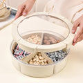 Serving Tray Food Storage Container with Lid Sealed Sectioned Fruit Snack Box Vegetable Storage 5 Compartments Fridge Organizer