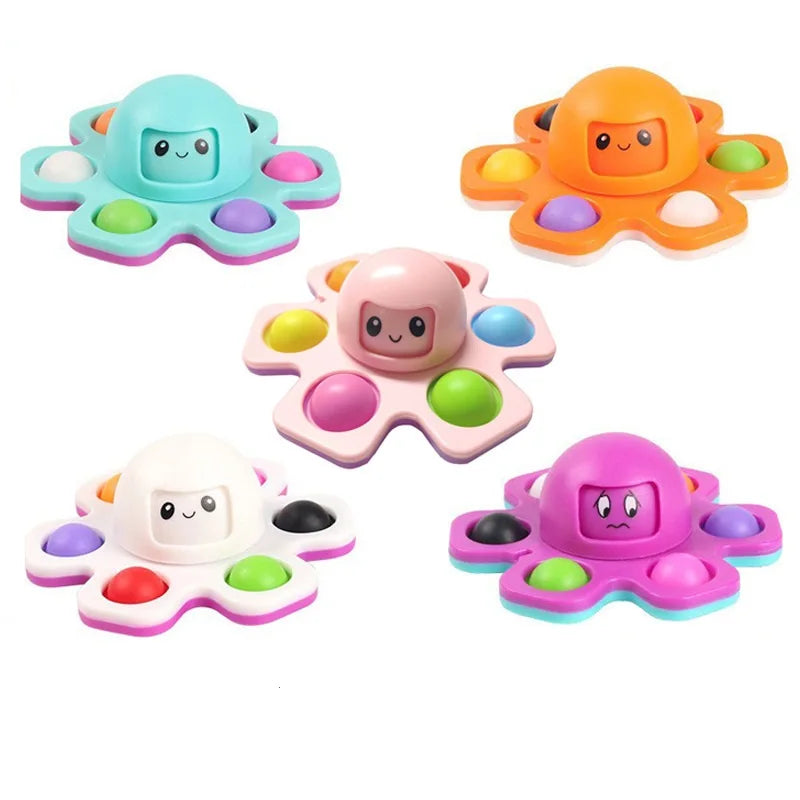 Fidget Toy Push Bubble Octopus Spinner Toys Relieve Emotional Stress Toy for Adults and Kids
