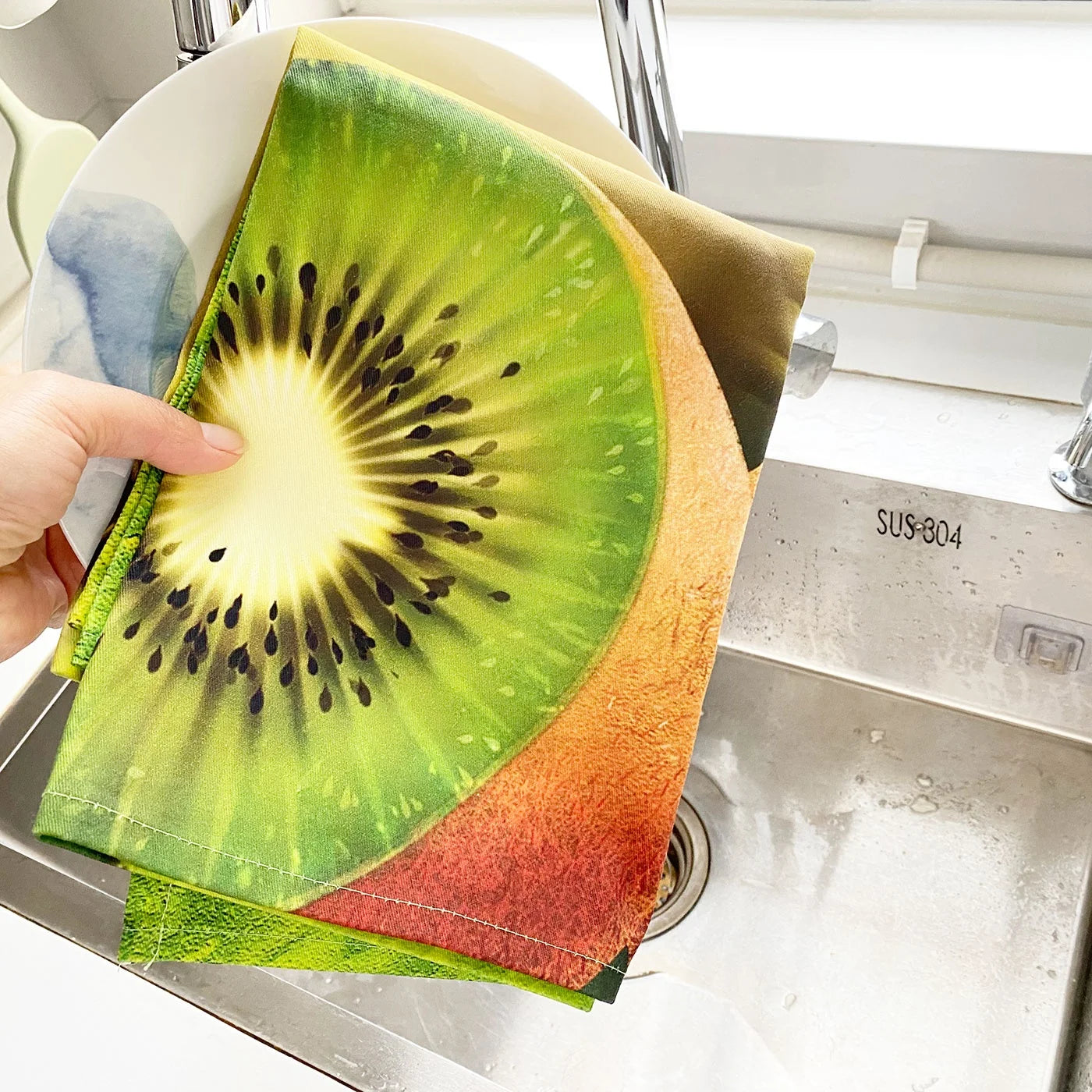 Wholesale Small MOQ Luxury Eco Friendly Hanging Gift Set Custom Logo Digital Active Printing Cotton Kitchen Tea Towel