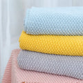 2026 Custom 100% Cotton Waffle Bed Blanket Acrylic Soft Knit Throw Waffle Blanket With Tassels for Home Decor