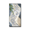 Wall Art Decor Led Lighting Nine Fish Figure Crystal Porcelain Painting for Aisle Entryway Entrance Decoration