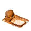 Spit Bone Dish Wood Grain Stackable Retro Food Grade Fruit Snack Cake Tray Standing Type Multifunction Kitchen Tray