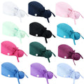 Mix Color Cotton Long Hair Medical Printed Image Style Adjustable Unisex Hat with Button Nurse Accessories