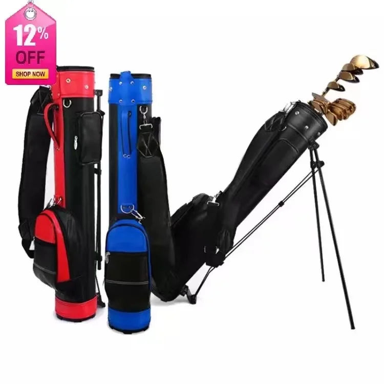 PU Leather High-hardness PE Tube Golf Rack Travel Bag Lightweight Sunday Golf Bag