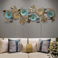 3D Butterfly Circle Type Sofa Metal Gold Modern Wall Hanging Home Decor
