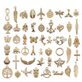 50pcs KC Gold Plating  Charms Designer Charms for DIY Bracelet