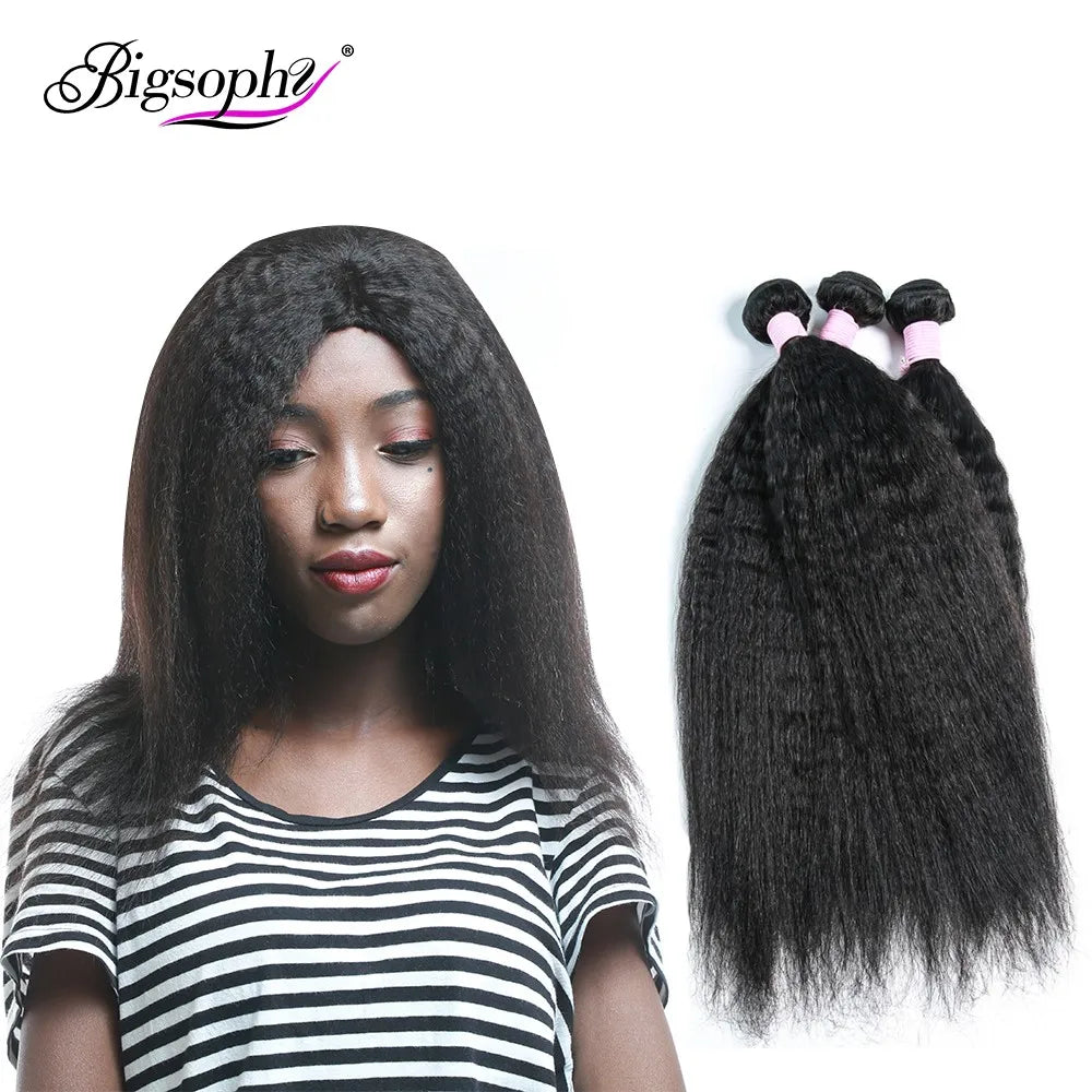 Aligned Cuticle Kinky Straight Lace Front Wig 12A Yaki Human Hair Wigs for Black Women  Kinky Straight Afro 4x4 Closure Wig