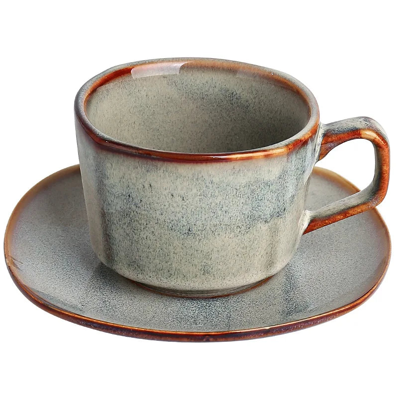 Custom Design European Espresso Cups Ceramic Cup With Saucer Set