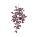 Independent-Design 62cm Hanging Plants Artificial Leaves Bunch With Purple Leaf for Home Decor