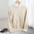 Clearance Sales Autumn Winter Men Casual O Neck Knit Loose Tops Soft Warm Pullovers Knitwear Sweaters