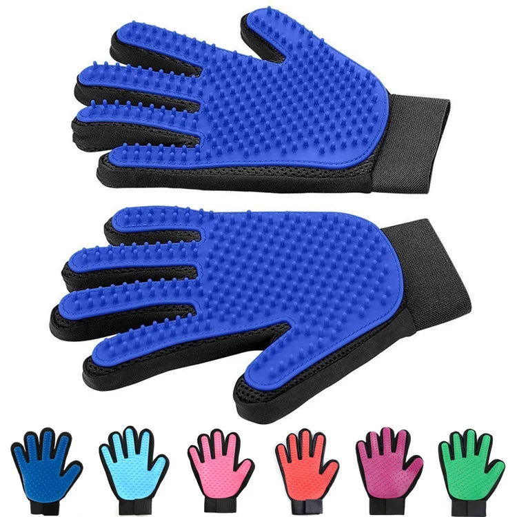 Wholesale Custom Silicone Pet Hair Remover Gloves Pet Grooming Glove Guantes De Mascotas Deshedding Brush Glove