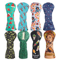 Waterproof PU Leather Golf Head Covers Stock Printed Wood Club Driver Accessories Wholesale Retail Bulk Portable Plain Headcover