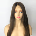 Wholesale Natural Hair European Double Draw Brown Silk Top Jewish Wig