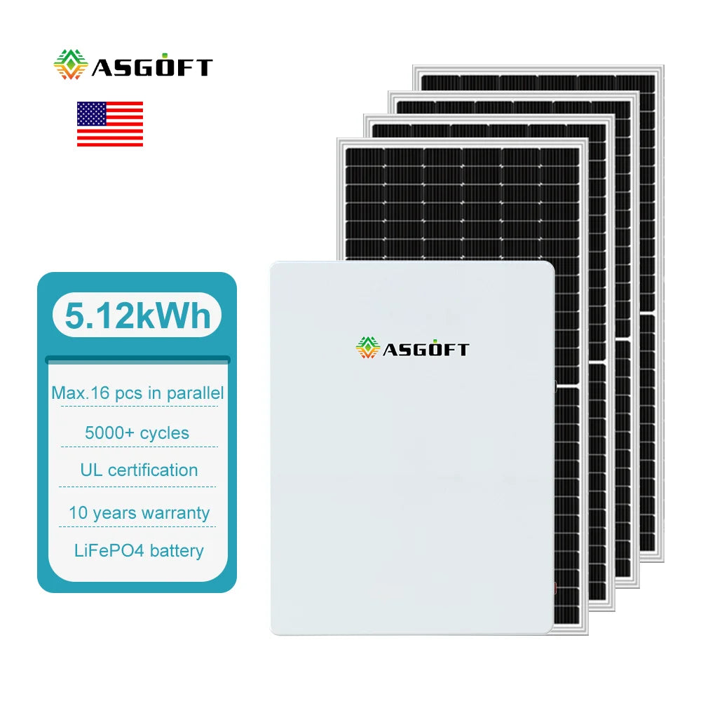 EU Stock IP20 Waterproof Dustproof Powerwall 51.2V 100Ah 200Ah Ess 5Kw 10Kw 15Kw Luxpower Lithium Battery Solar Lifepo4 Battery
