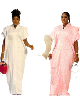 2026 African New Fashion Elegant Summer Long Solid White Maxi Dress for Women K0326