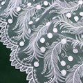 Factory Wholesale Australia High-quality 130cm Wide 3D Feather Design Mesh Water Soluble Embroidery Lace Fabric for Bags & Shoes