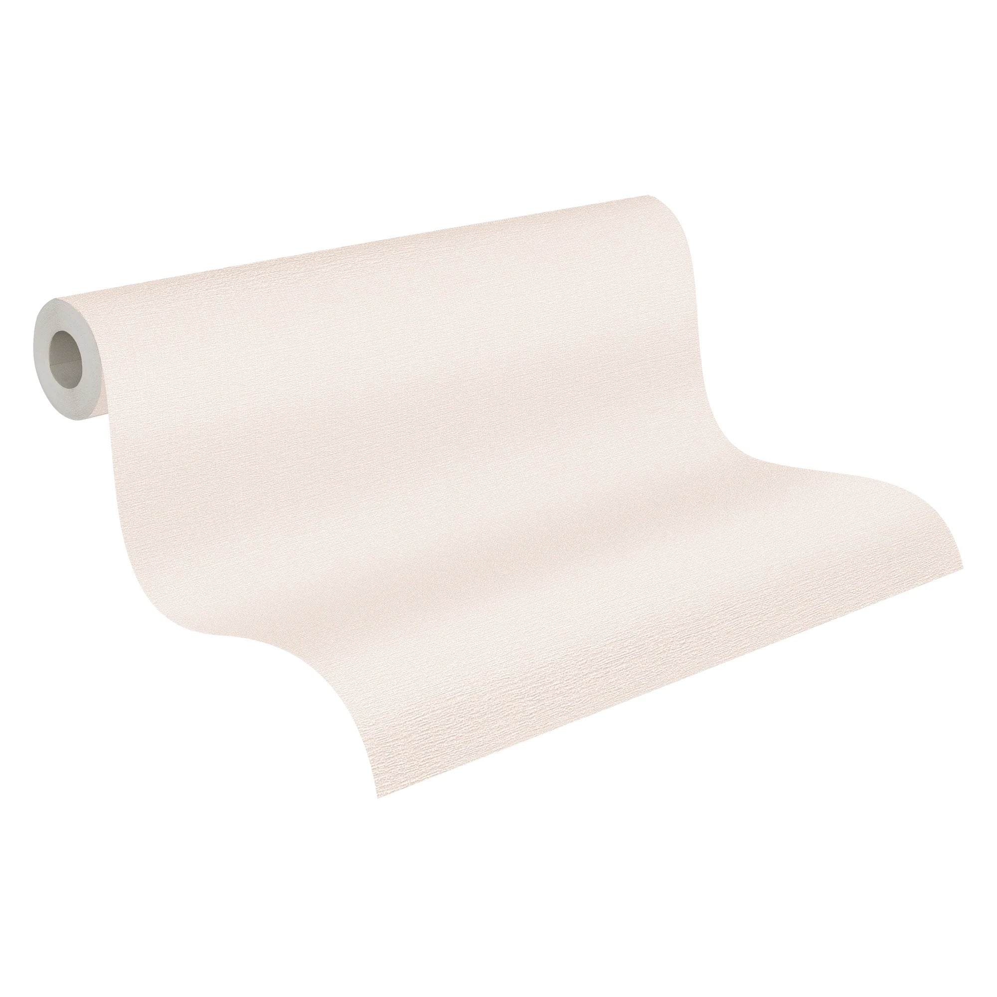 Made in Germany Modern Non Woven Vinyl Wallpaper Linen Look Solid Plain White 1005x053m Highly Wash-Resistant Light Resistant