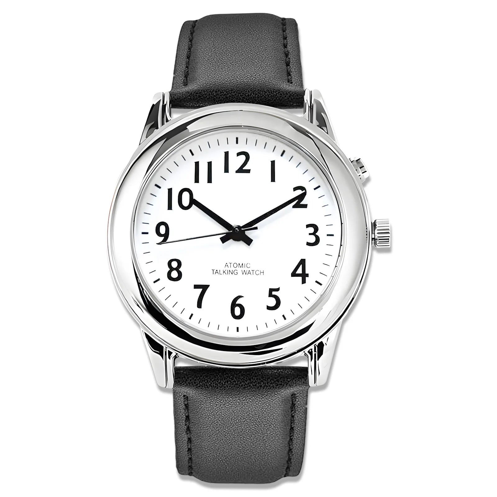 MAUJOY Clear and Loud American Accent English Mens Braille Wristwatch Pointer Talking Watch for Blind Person People