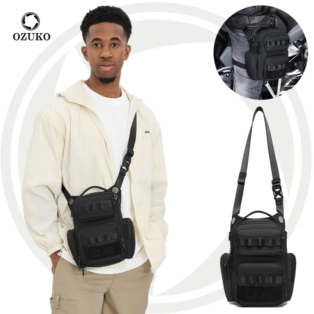OZUKO 9817 Water Resistant Drop Thigh Leg Bag for Men Fashion Motorcycle Leg Holster Out Door Hiking Sling Bag
