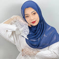 New Malaysia Indonesia Hot Drill Turban Women's Fashion Wrapped Headscarves Wholesale Female Hijabs Scarves