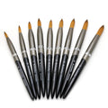 Oem Professional Kolinsky Nail Art Brush Acrylic Nail Brush Custom Size Black Nail Brush With Acrylic Handle