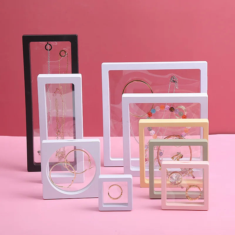 Earrings PE Film Suspension Packaging Box Transparent Jewelry Box Necklace Dust-proof Storage Box Portable Jewelry Wearable