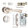 Newest Rosette Lever Door Lock Handle Aluminum Alloy Bedroom Modern Door Knobs for Interior Door