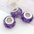 Big Hole Crystal Beads Lampwork Glass Beads for Jewelry Making
