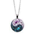 2021 Fashion Butterfly Print Yin and Yang Taiji Time Necklace Gem Time Glass Necklaces Taiji Jewellery Wholesale