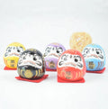 Ceramic Bodhidharma 1.5 Inches  Little Figurine Daruma Dolls Gift Fortune Maneki  Neko Lucky Cat Mini Set Decor for Car