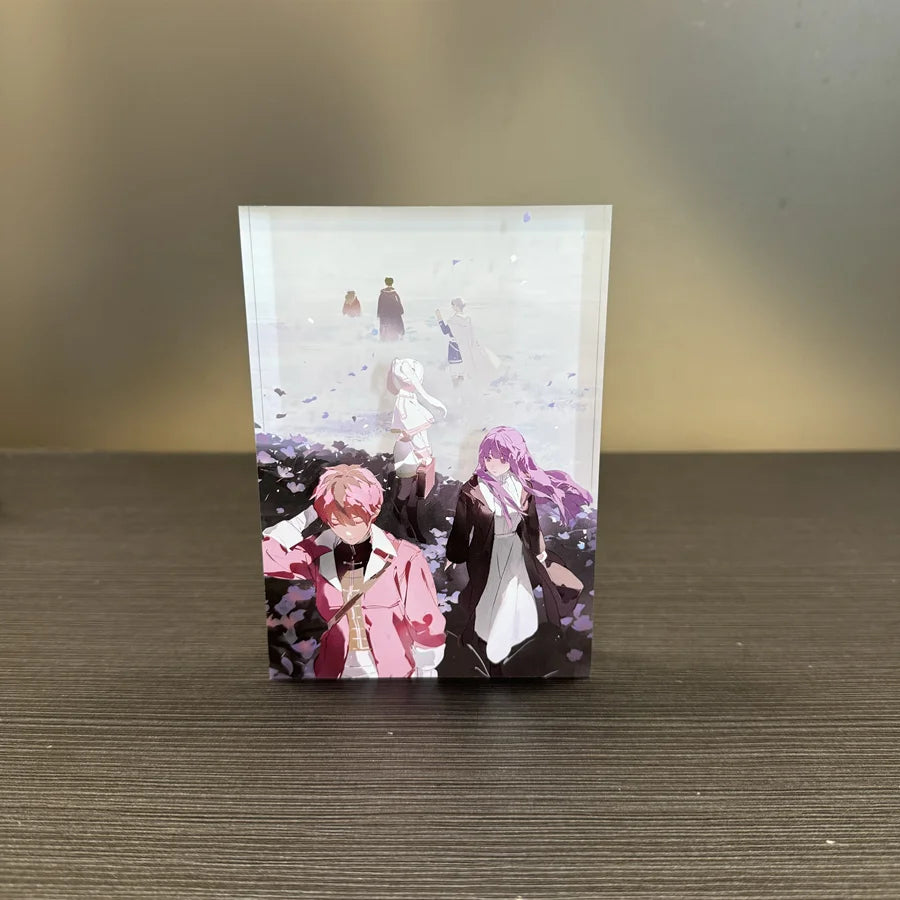 UV Printing Custom Acrylic Display Logo Photo Block With Multiple Layers Printing